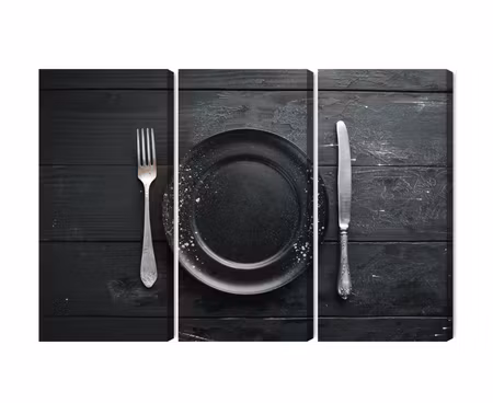 Canvastavla - Multipart Vintage Tableware