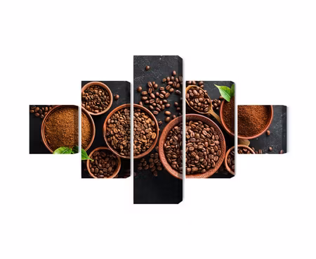 Canvastavla - Multipart Ground Coffee and Beans