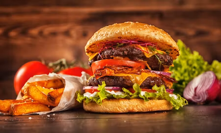 Canvastavla - Multipart Homemade Hamburger