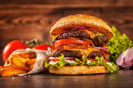 Canvastavla - Multipart Homemade Hamburger