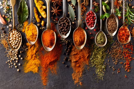 Canvastavla - Multipart Spices on a Black