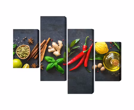 Canvastavla - Multipart Fresh Aromatic Spices