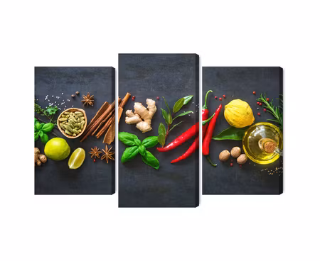 Canvastavla - Multipart Fresh Aromatic Spices