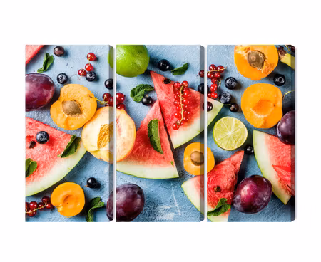 Canvastavla - Multipart Holiday Fruit