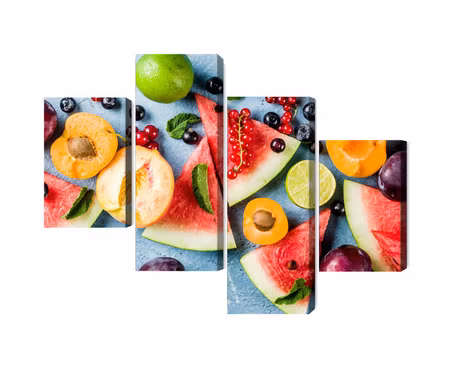 Canvastavla - Multipart Holiday Fruit