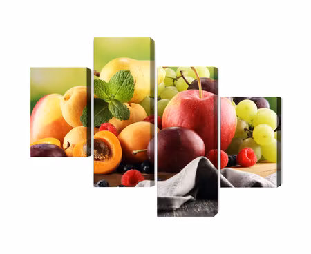 Canvastavla - Multipart Fresh Summer Fruit