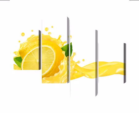Canvastavla - Multipart Fresh Lemon Juice