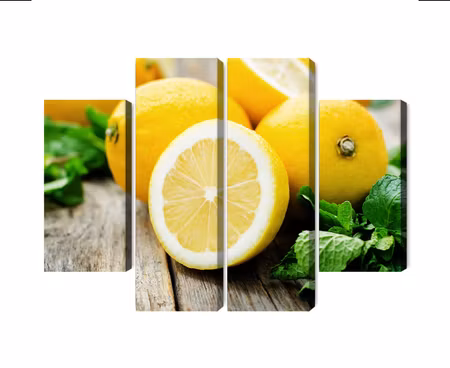Canvastavla - Multipart Lemon with Mint