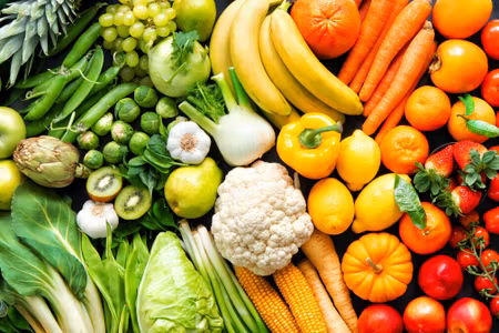 Canvastavla - Multipart Fruits and Vegetables in