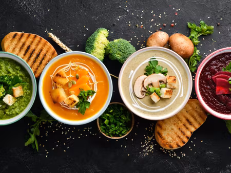 Canvastavla - Multipart Vegetable Cream Soups