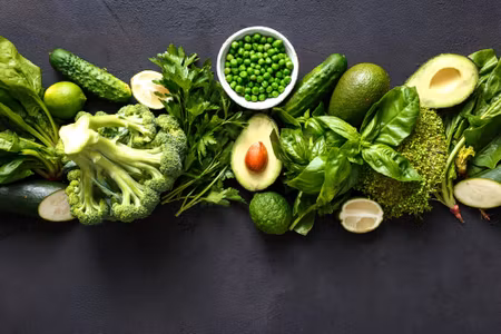 Canvastavla - Multipart Green Vegetables