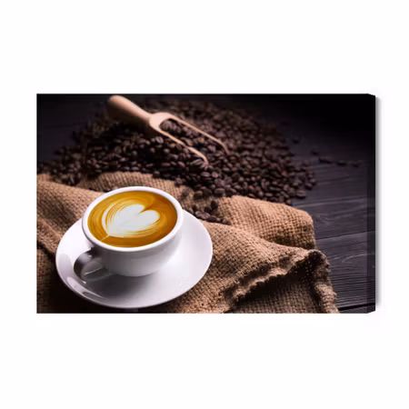 Canvastavla - A Cup of Latte Coffee
