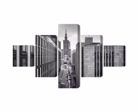 Canvastavla - Multipart Black and White Panorama