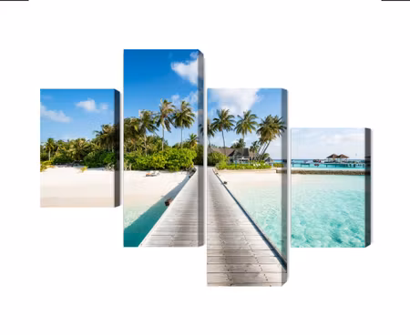 Canvastavla - Multipart View of the Tropical