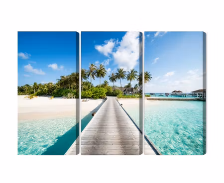 Canvastavla - Multipart View of the Tropical