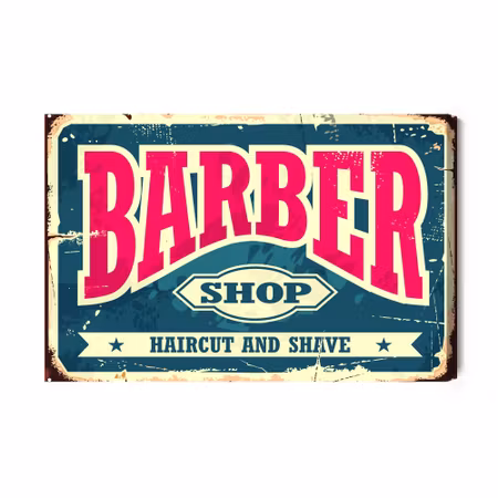 Canvastavla - Vintage Barber Shop