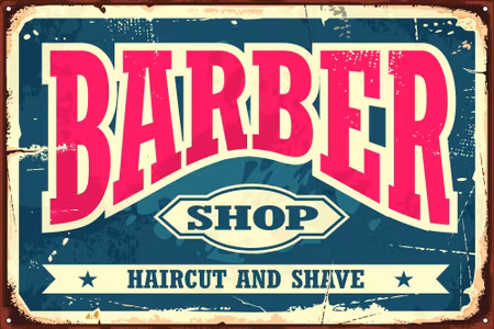Canvastavla - Vintage Barber Shop
