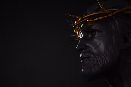 Canvastavla - Christ with a Golden Crown of Thorns