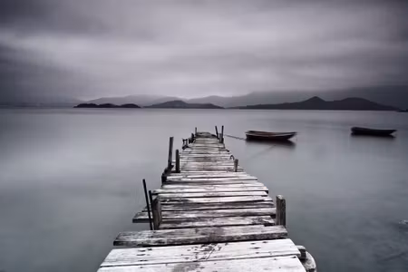 Canvastavla - Multipart Misty Lake