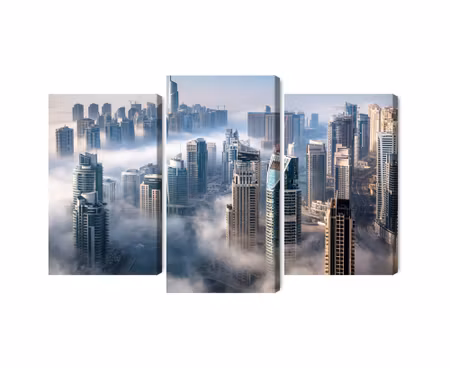 Canvastavla - Multipart Dubai City Panorama in