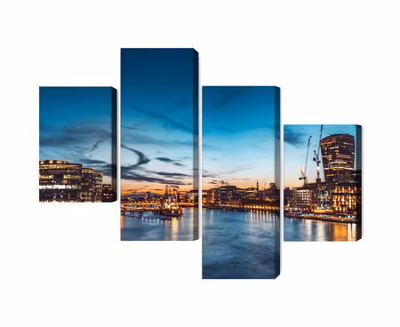 Canvastavla - Multipart River Thames in Great