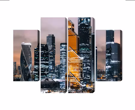 Canvastavla - Multipart Panorama of Moscow City