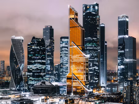Canvastavla - Multipart Panorama of Moscow City
