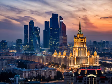 Canvastavla - Multipart Aerial View of the Moscow