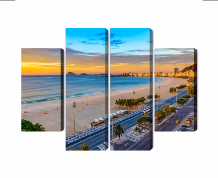 Canvastavla - Multipart Sunrise View of