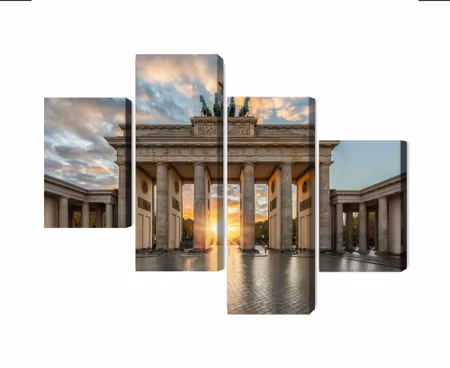 Canvastavla - Multipart Brandenburg Gate in Berlin