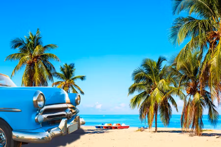 Canvastavla - Multipart Varadero Beach in Cuba