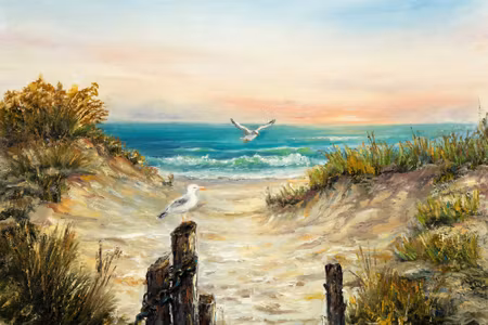 Canvastavla - Multipart Painted Sand Dunes