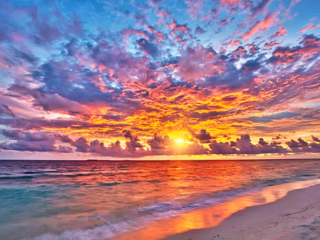 Canvastavla - Multipart Picturesque Sunset in the