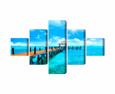 Canvastavla - Multipart Sunny Landscape in the
