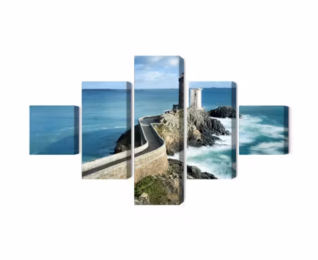 Canvastavla - Multipart Petit Minou Lighthouse in