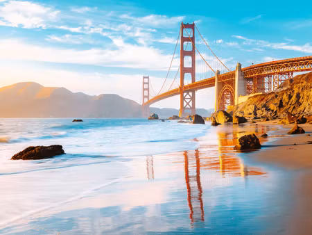 Canvastavla - Multipart the Golden Gate Bridge in