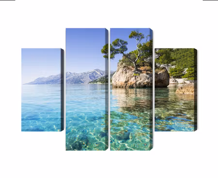 Canvastavla - Multipart Makarska Riviera in
