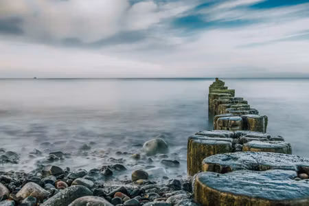 Canvastavla - Multipart Rocky Beach and D Wooden
