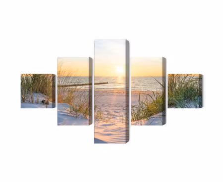 Canvastavla - Multipart Sunset on the Baltic Sea D