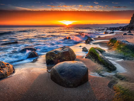 Canvastavla - Multipart D Beach Sunset