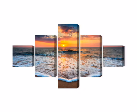 Canvastavla - Multipart Sunset on the Sea D