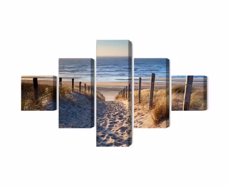 Canvastavla - Multipart North Sea Beach D