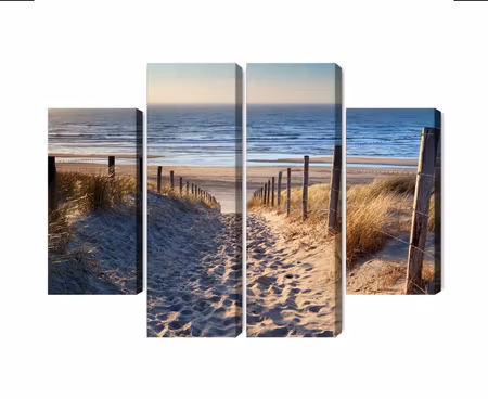 Canvastavla - Multipart North Sea Beach D