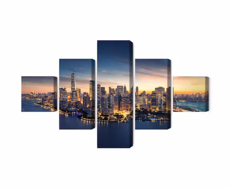 Canvastavla - Multipart New York City Panorama At