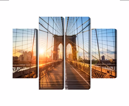 Canvastavla - Multipart Brooklyn Bridge in New