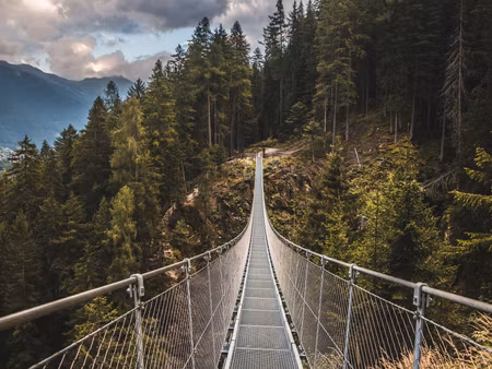 Canvastavla - Multipart Suspension Bridge in a D