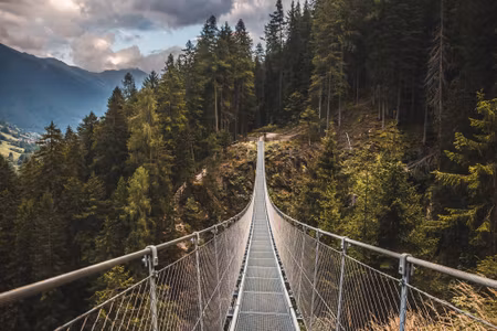 Canvastavla - Multipart Suspension Bridge in a D