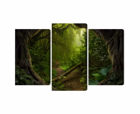 Canvastavla - Multipart Path in the Tropical