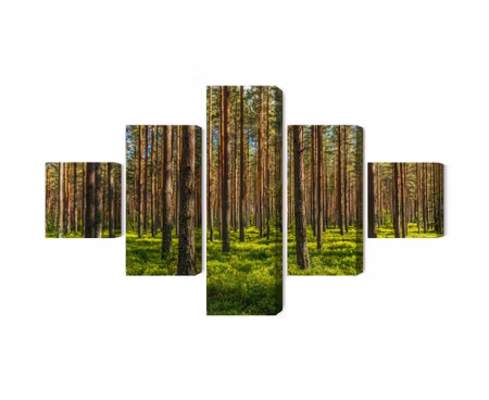 Canvastavla - Multipart D Pine Forest