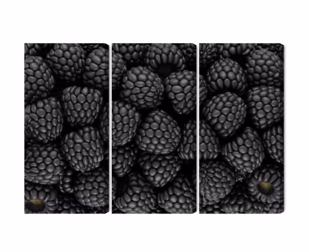 Canvastavla - Multipart Blackberries on a Macro